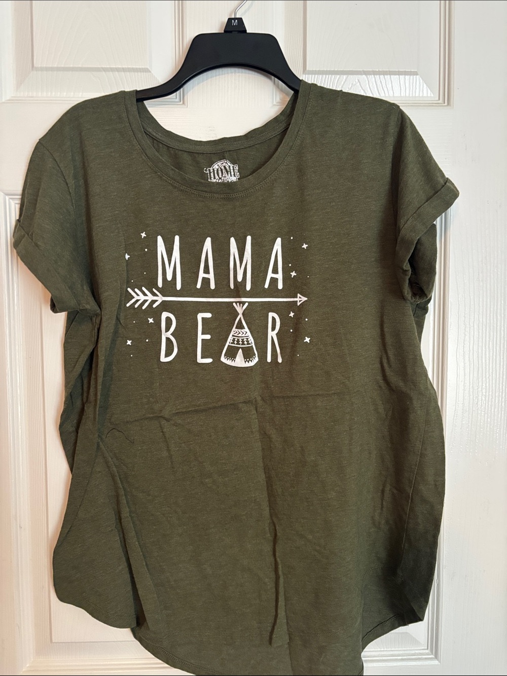 Mama Bear Graphic Tee - Olive Green